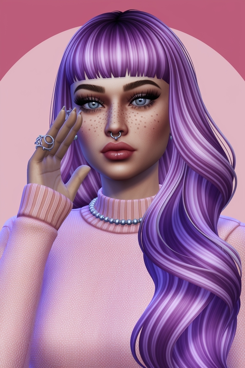 Sims 4 CC Nose Piercing: Trendy Accessories for Sims outfit idea