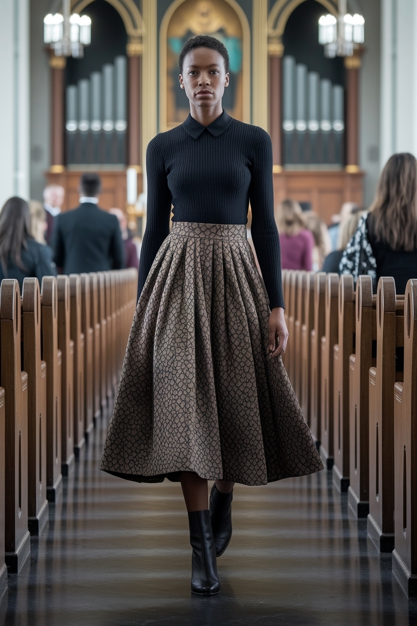 20. Flattering Skirt Church Outfit Black Women Options outfit idea