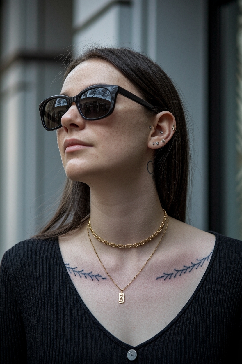 Tiny Neck Tattoos for Women: Delicate Art for Every Style outfit idea