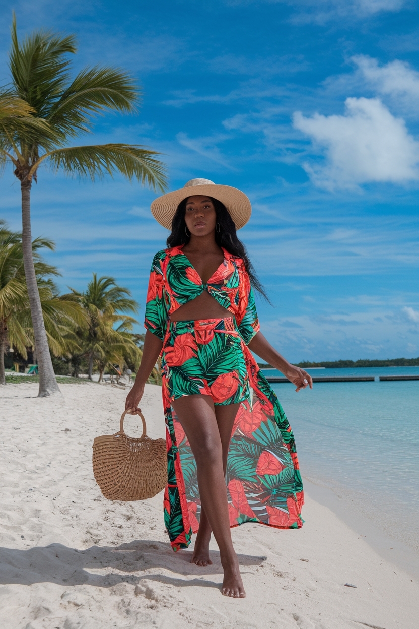 Tropical Vacation Outfits Black Women for a Dreamy Getaway outfit idea