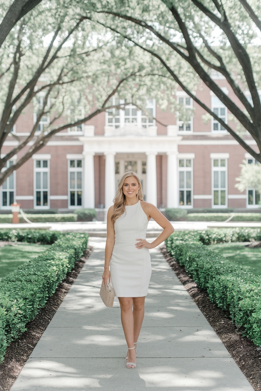 White Graduation Dress College Classy: Timeless Choices outfit idea