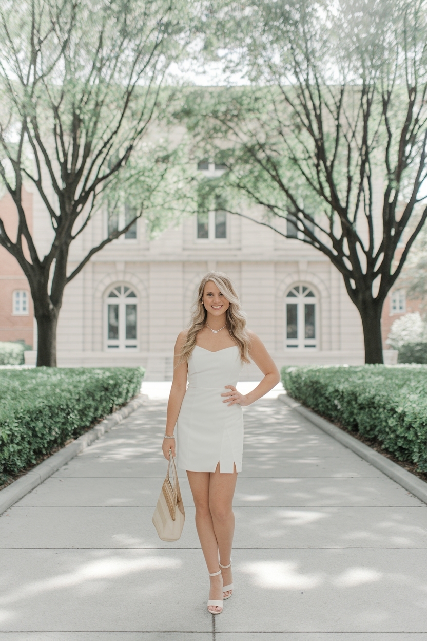 White Graduation Dress High School: Timeless Choices outfit idea